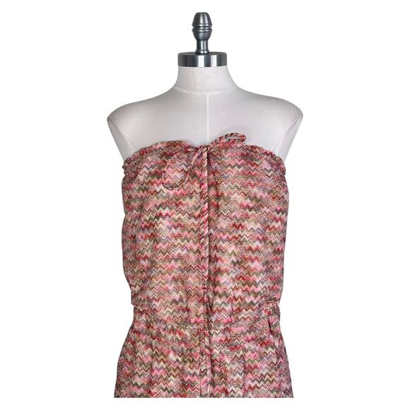 Ramy Brook Iva Chevron Halter Jumpsuit in Pink Punch Chevron - Picture 7 of 11